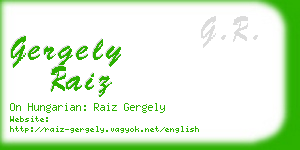 gergely raiz business card